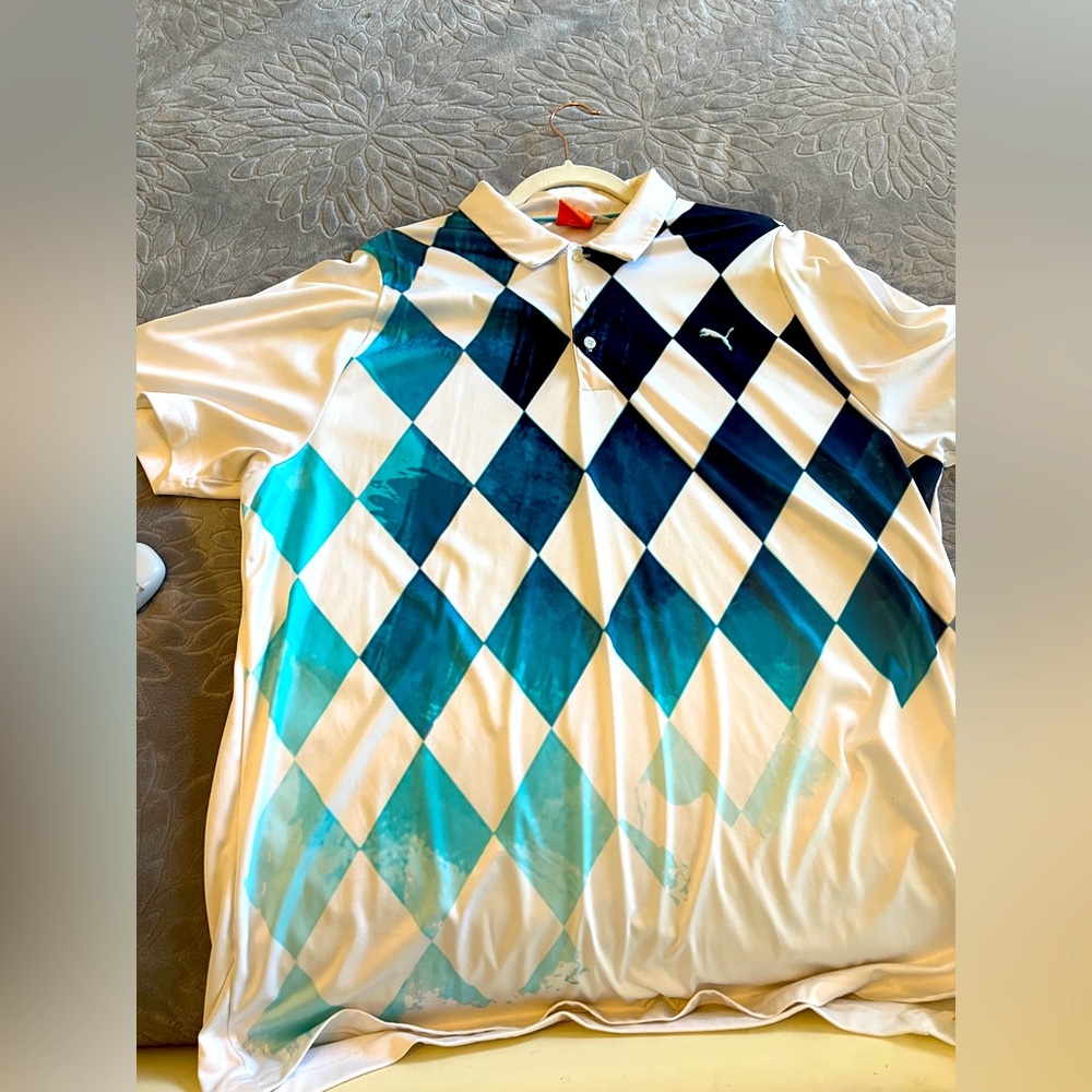 Puma print golf shirt xl